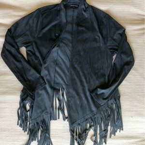Black fringe jacket